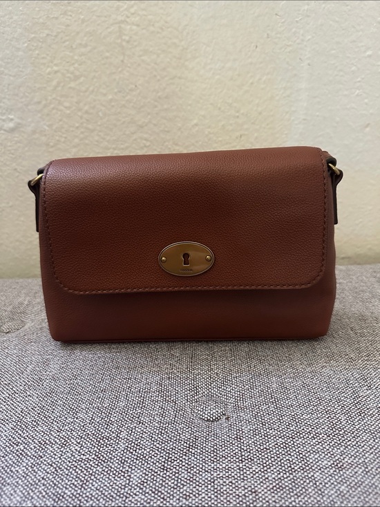 Fossil Handbags - Fossil Gabriella small Brown Leather Crossbody Shoulder Bag